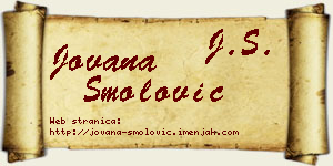 Jovana Smolović vizit kartica